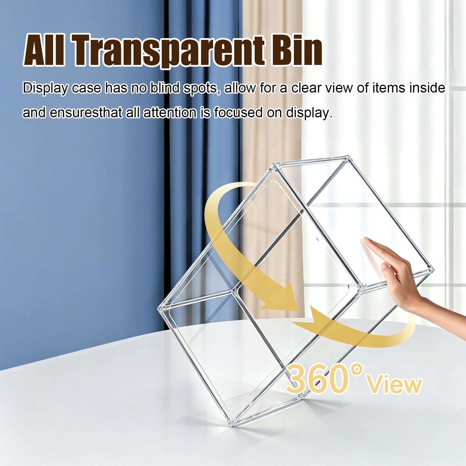 Urna Metacrilato Vitrina Transparente con Cierre Magnético