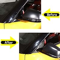 Vista 2 de Daeiclru Adhesivo de fibra de carbono suave para ventana frontal de pilar triangular, ajuste para Toyot@Supra GR A90 A91 MK5 2019-2022, 4 piezas