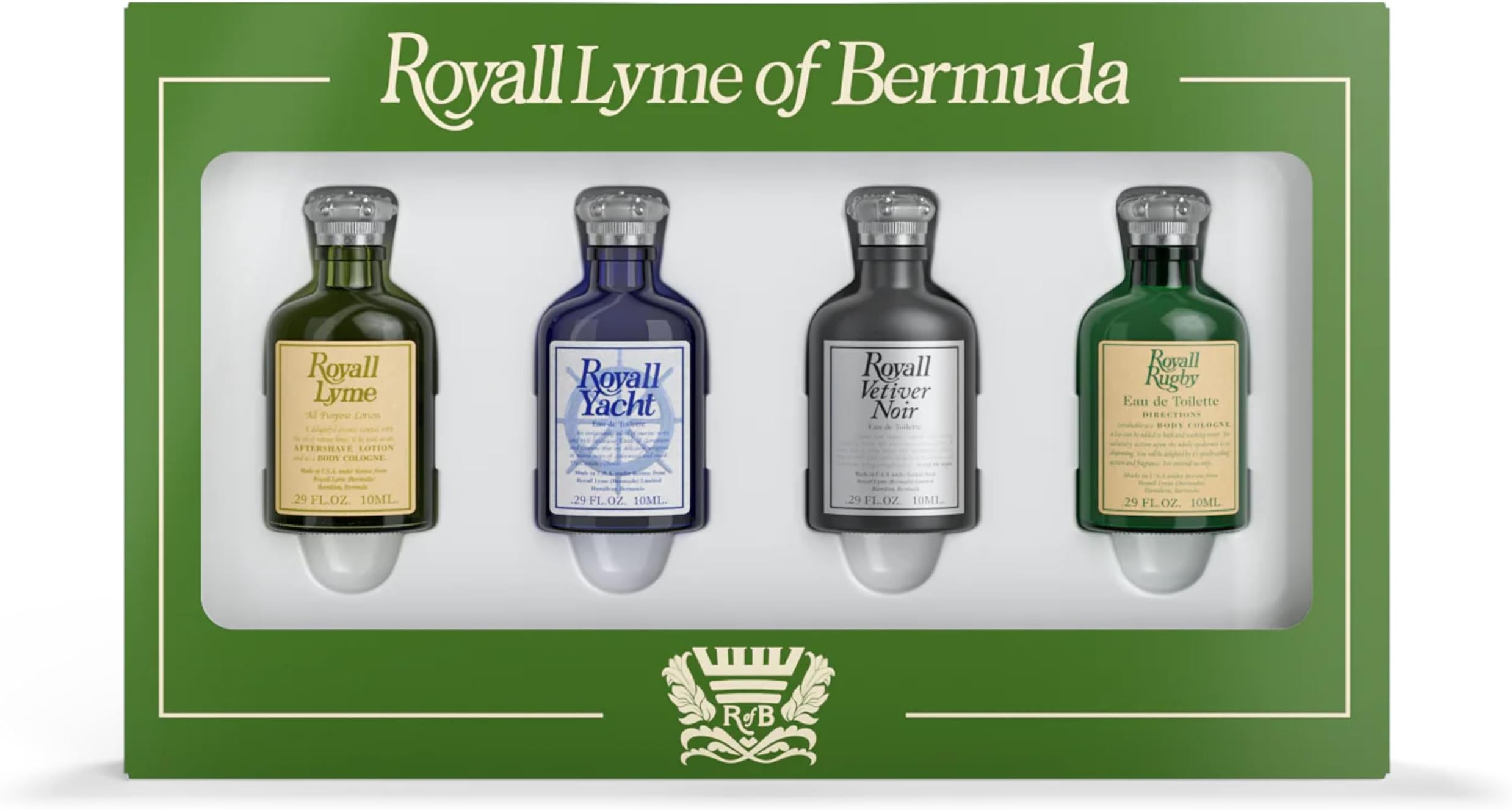 Royall Lyme Bermuda 4 Piece Mini Set for Men by Royall Fragrances (Modern Classic)