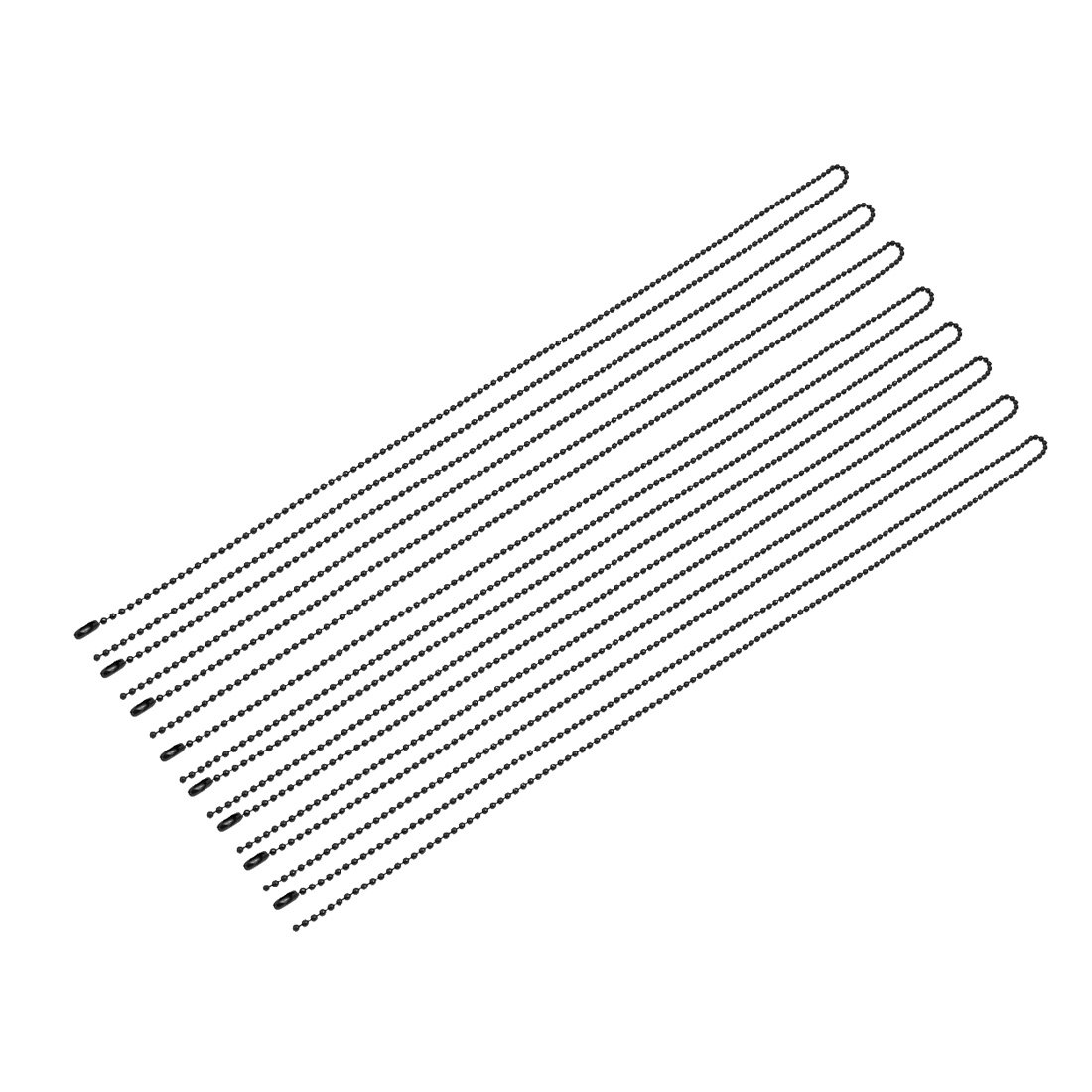 Aexit Black Stainless Lighting fixtures and controls Steel Bead Ball Chain Keychain 2.4mm Dia 39-Inch Long 8pcs