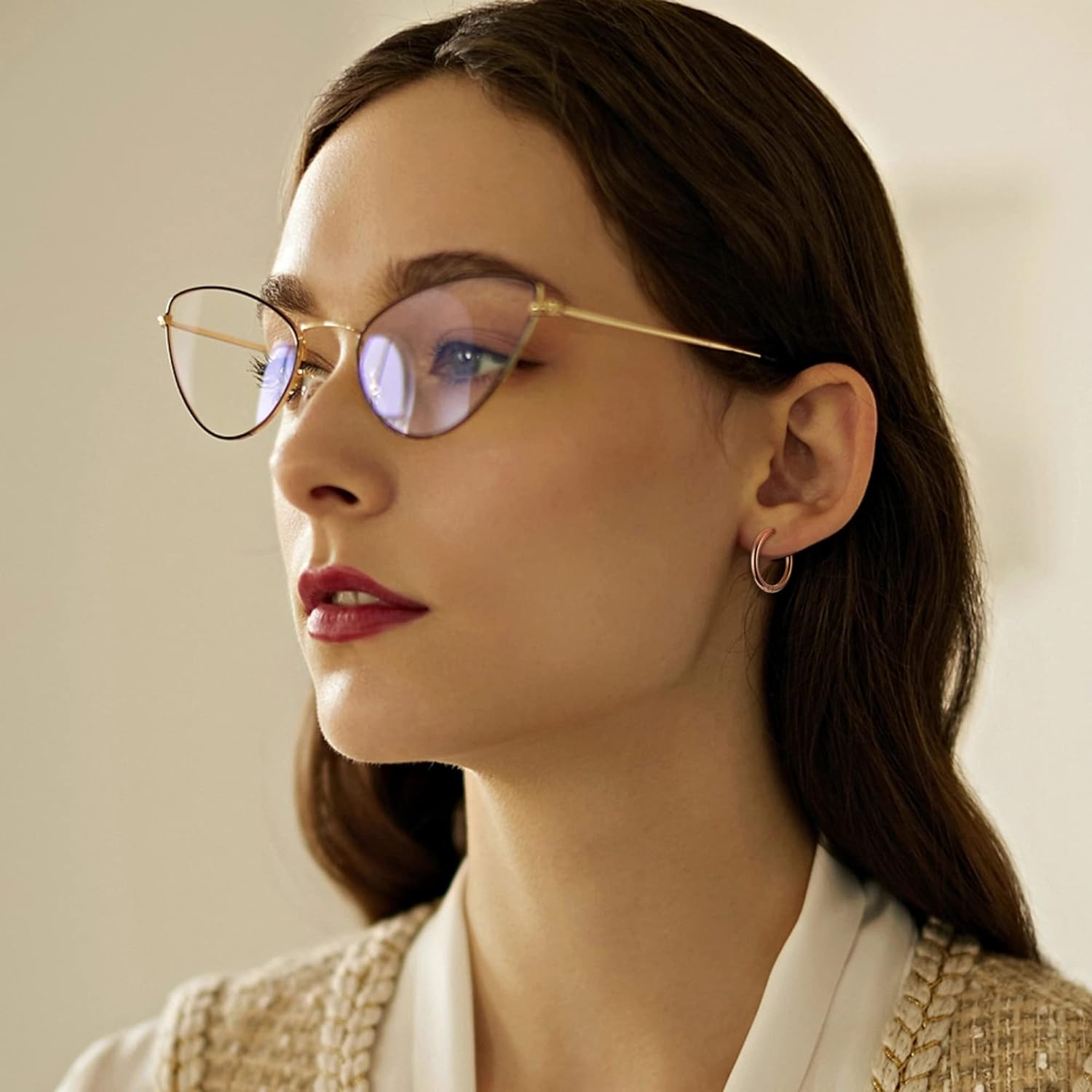 Jstyle 8 Pairs 316L Surgical Stainless Steel Small Hoop Earrings for Men Women Hypoallergenic Huggie Hoop Earrings Cartilage Helix Lobes Sleeper Hoop Earrings Set 18G 20G 8mm/10mm/12mm/14mm - Image 6