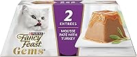 Purina Fancy Feast Gems Turkey Pate Mousse Wet Cat Food in Gravy, Silky Texture, 4 oz Twin Packs (Pack of 8)