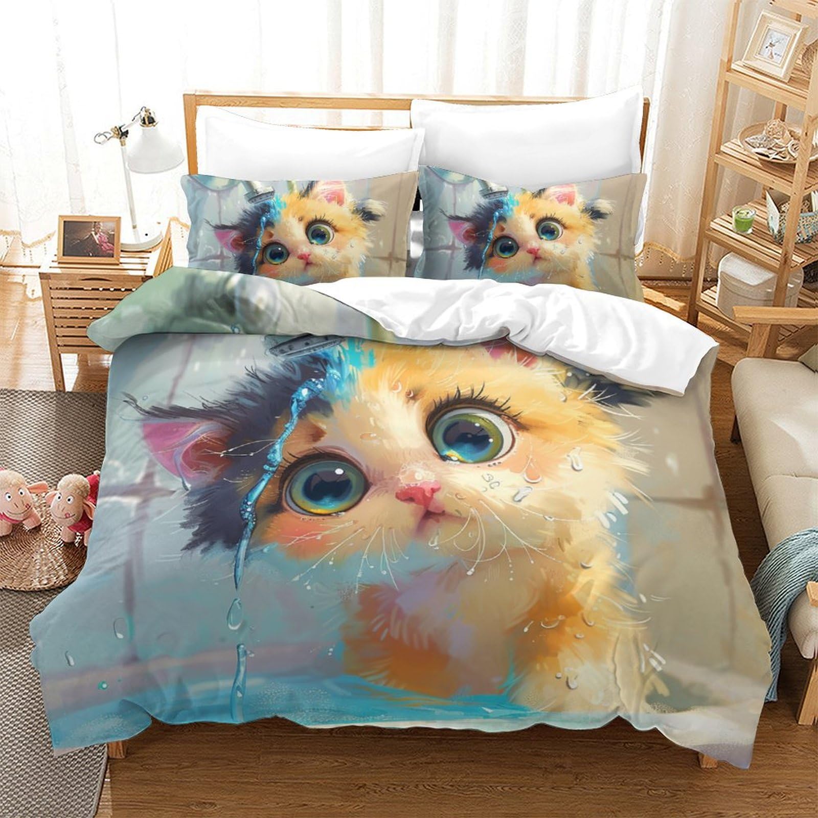 Housse de couette chat mignon pour transformer votre chambre en cocon cosy