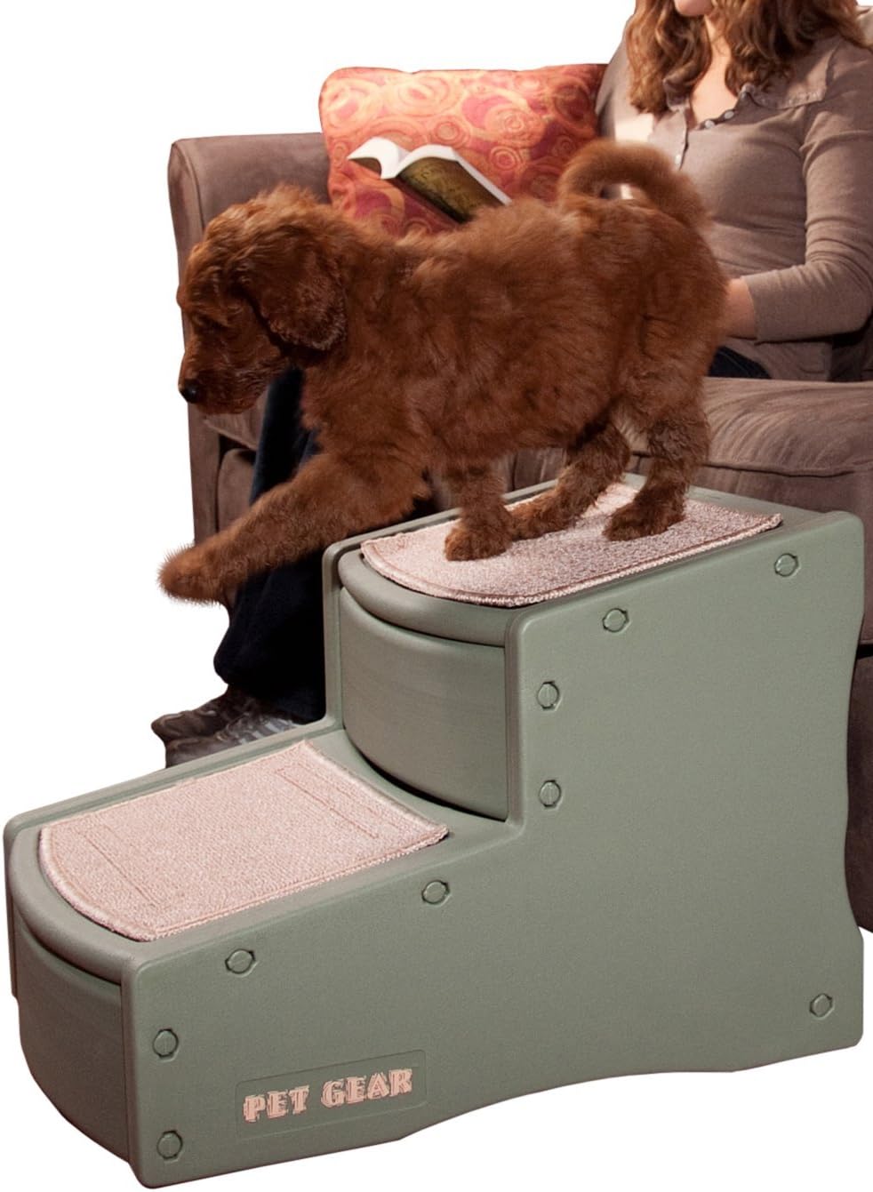 Pet Gear Easy Step II Pet Stairs, 2 Step for Cats/Dogs up