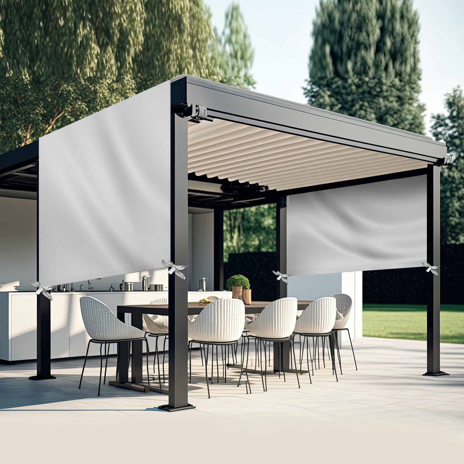 Universal Pergola Replacement Canopy Outdoor Canopy Shade Cover Beige Waterproof Shade Canopy Top Cover for Outdoor Patio Porch Backyard(16 x 7 Ft)