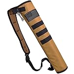 KRATARC Archery Lightweight Back Arrow Quiver Dual Use Foldable Compact Hip Arrows Bag with Molle System Hanged for Target Shooting (Brown- diameter 3.5\'\')