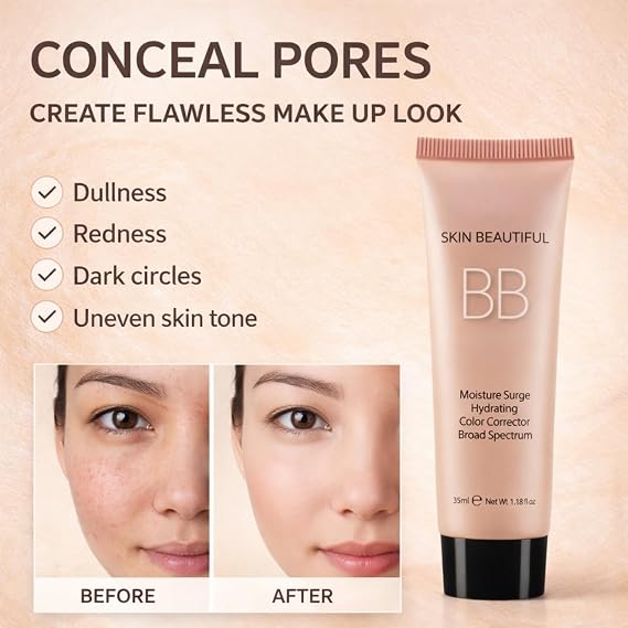 Tinted Moisturiser Face Women,BB Cream Foundation Medium Coverage,Colour Correcting Moisturiser,Even Skin Tone Face Cream,Colour Correcting Moisturiser,Tinted Face Moisturiser for Natural Look