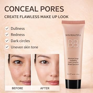 Tinted Moisturiser Face Women,BB Cream Foundation Medium Coverage,Colour Correcting Moisturiser,Even Skin Tone Face Cream,Colour Correcting Moisturiser,Tinted Face Moisturiser for Natural Look