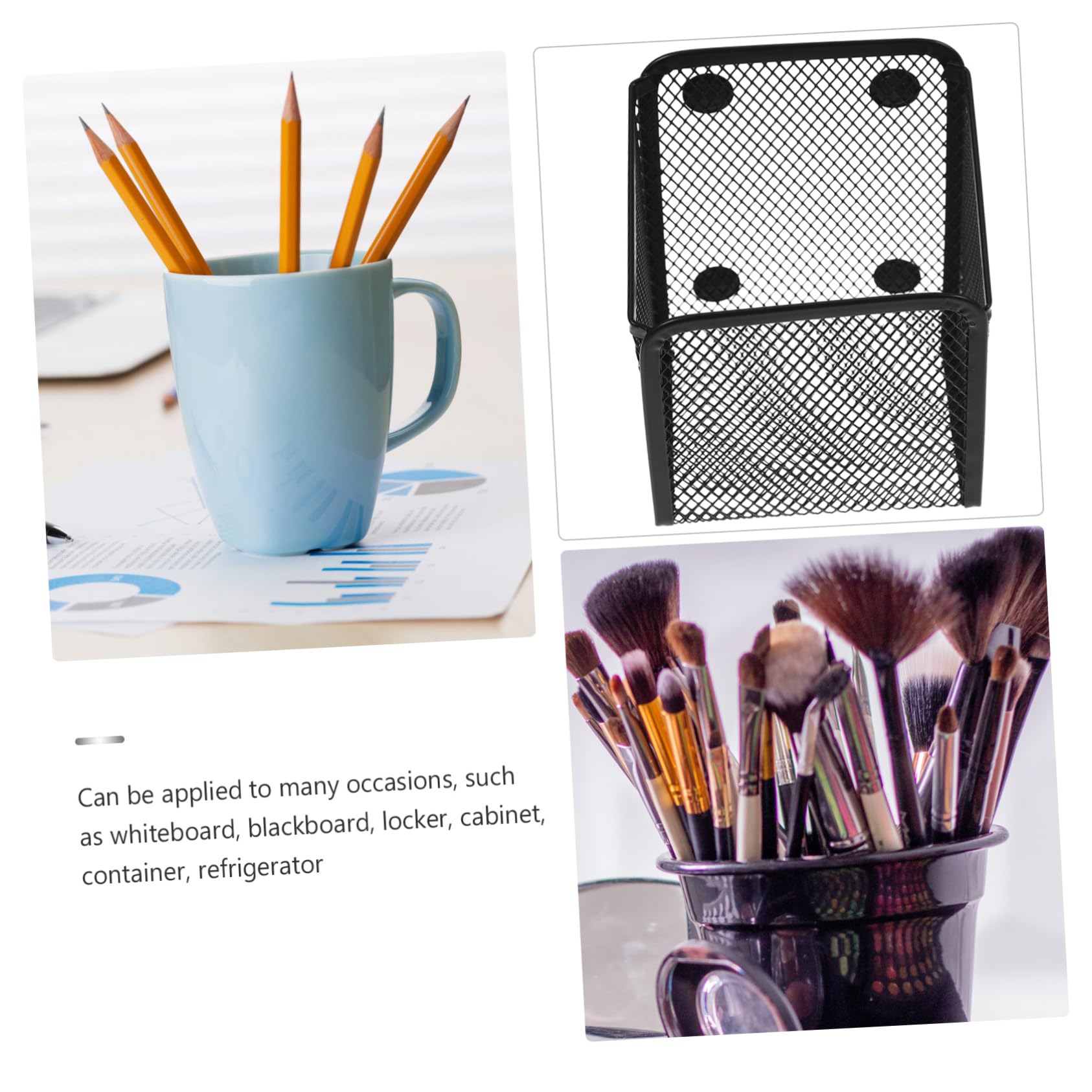 DOITOOL 4 Pezzi Portapenne Magnetico Scrivania con Scomparti Organizer per Ufficio per Lavagne e Metalliche Leggero e Portatile per Cancelleria e Materiale Scrittura
