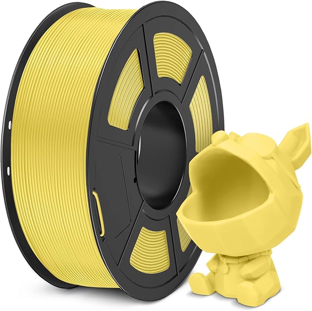 SUNLU Meta PLA Filament 1.75mm, High Toughness, Better Liquidity PLA Filament for Faster 3D Printing,Dimensional Accuracy +/- 0.02 mm,1KG Spool, Yellow