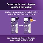 Philips Avent Natural Baby Bottles with Natural Response Nipples (Medium Flow, Flow 3), 9oz, 4-pack, SCY903/04