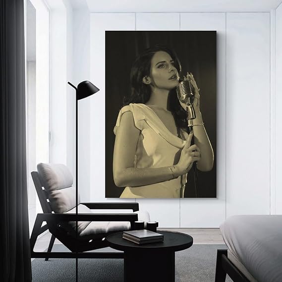 Lana Del Rey Poster 17 Canvas Poster Print Wall Art Oil Painting Modern Home Decor Birthday Gift Ready to Hang 12x18inch30x45cm