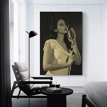 Lana Del Rey Poster 17 Canvas Poster Print Wall Art Oil Painting Modern Home Decor Birthday Gift Ready to Hang 12x18inch30x45cm