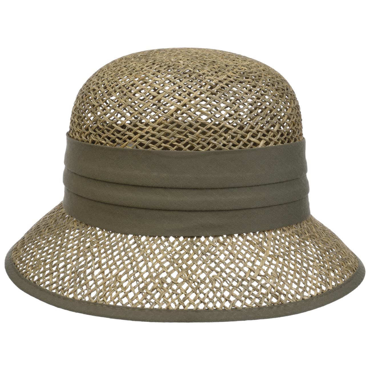 Seeberger Women's Olive Seagrass Straw Cloche Hat By