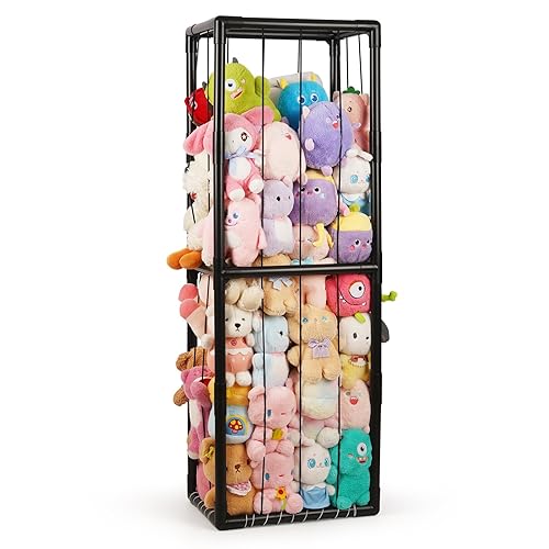 Trycooling Almacenamiento de animales de peluche, zoológico, soporte para animales de peluche, ahorra espacio, almacenamiento vertical de animales