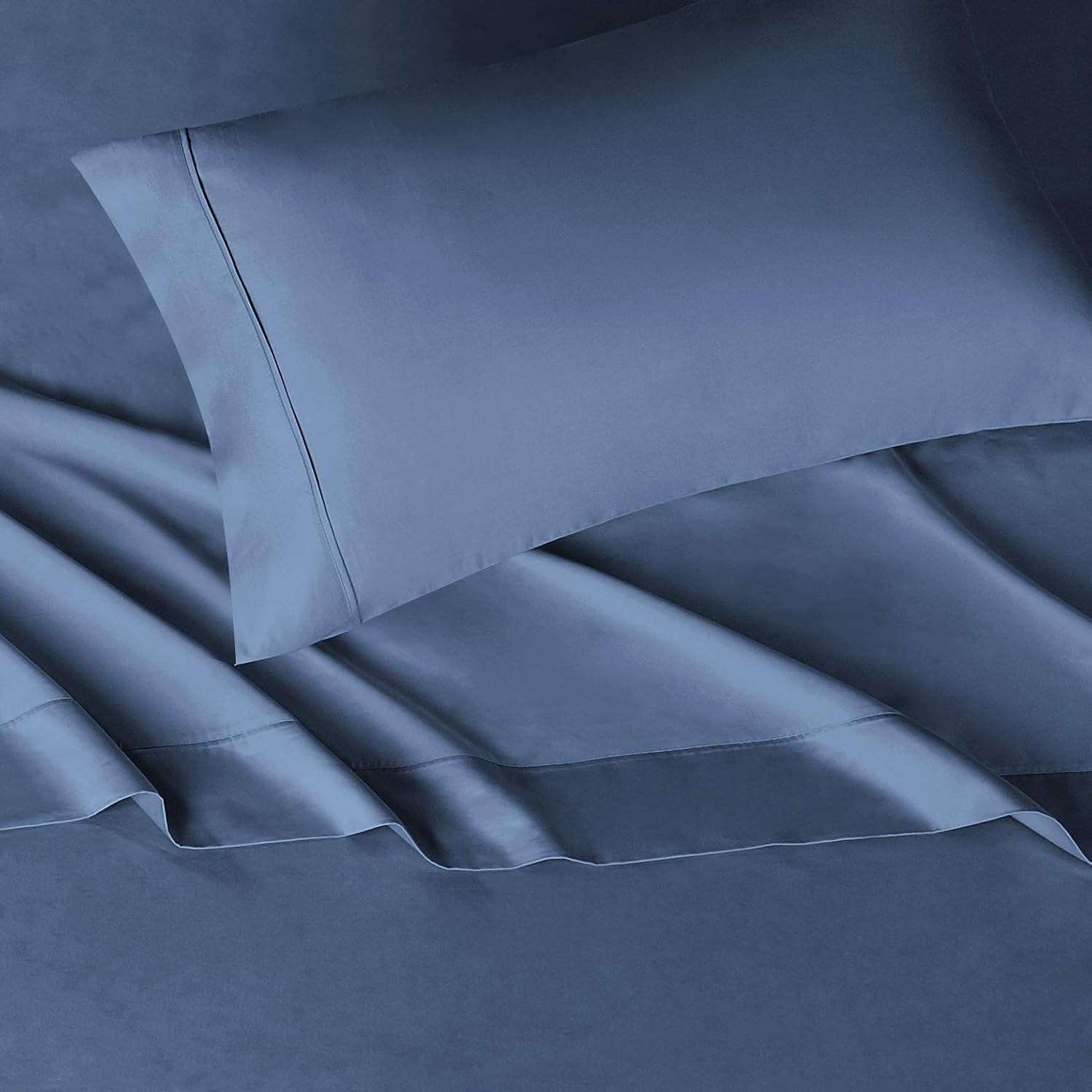 Amazon Basics 1100TC Luxury Easycare Sheet Set - Full, Dark Blue