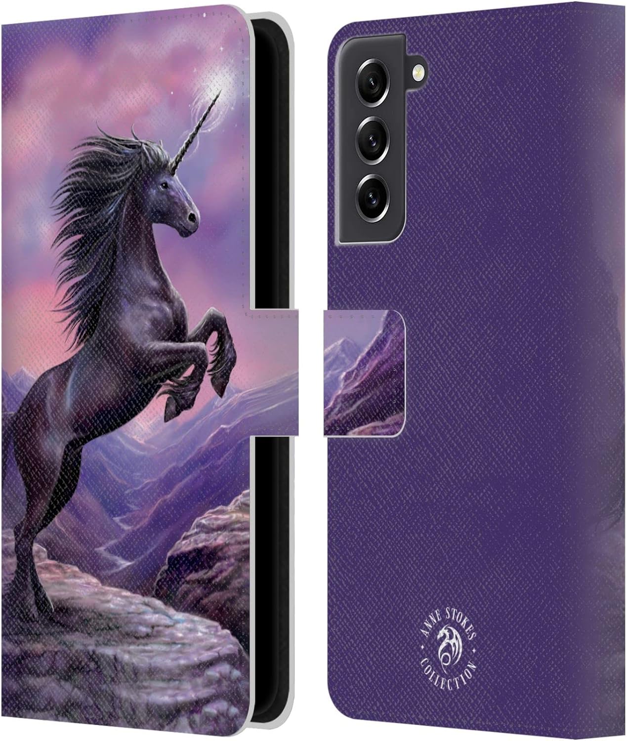 Head Case Designs Officially Licensed Anne Stokes Forest Unicorn Mythical Creatures Leather Wallet Case Compatible with Samsung Galaxy S21 FE 5G