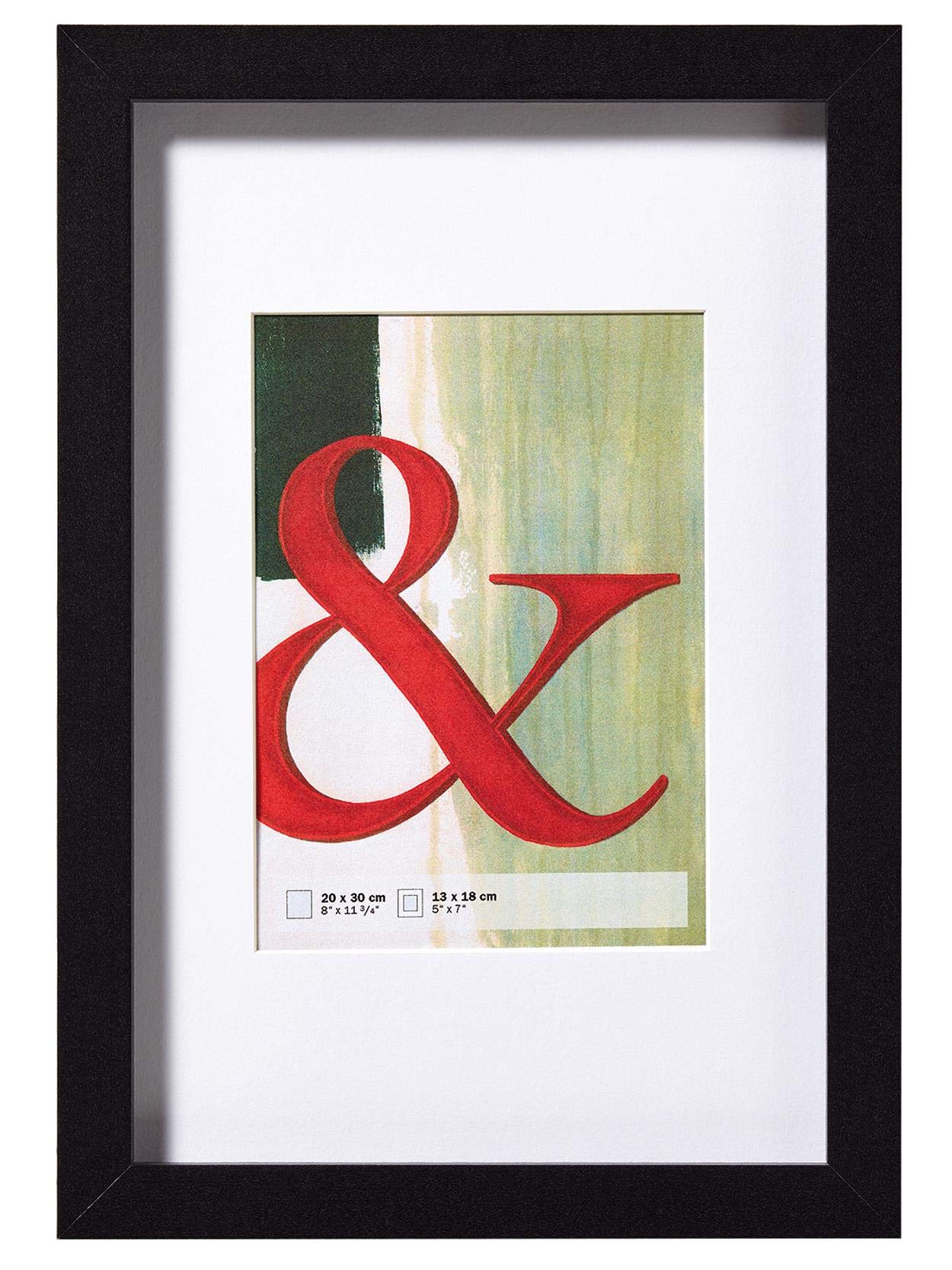 walther design ramka na zdjęcia czarna 50 x 70 cm prawdziwe szkło drewniana rama Sztokholm EA070B