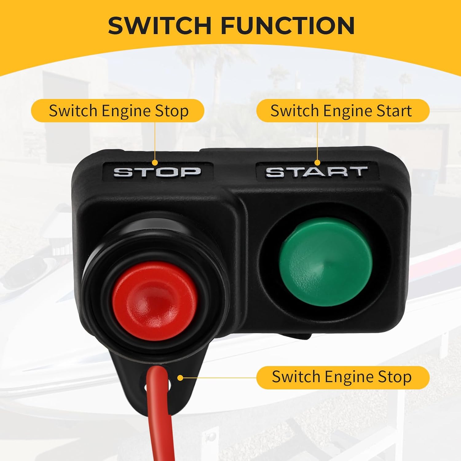 M MATI Safety Tether Lanyard Kill Stop Swtich Upgrade for Kawasaki JS300 JS440 JS550 JS800 JS1500 300SX 550SX 800SXR 1500SXR 32099-3818 92072-3809