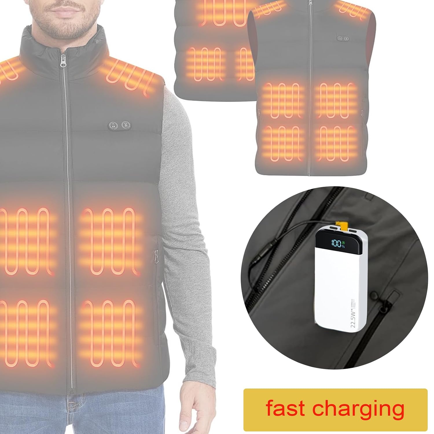 9V Heated Jacket Battery Step-Up Adapter Charger Cable for 7.4V 8.4V Heated Jackets, Heated Hoodies and Heated Vests(Not for 12V Heated Gear)
