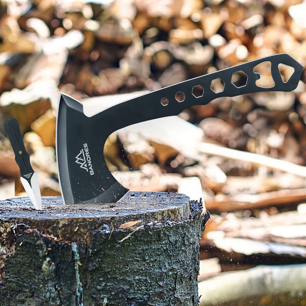 Throwing Axe s And Tomahawks, 3 Pack Hatchet Axes And 3 Pack Knives Throwing  Products Set, Handle With Wrench And Bottle Opener, Stainless Steel, Black  Nylon Sheath, For Recreation Competition Hurlbat Throwing Axe, image size:1000x1000