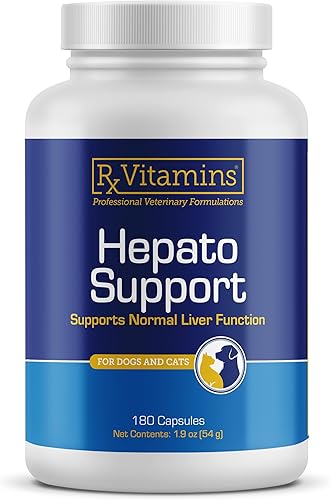 Rx Vitamins Hepato Support para perros y gatos - Suplemento de apoyo hepático con cardo mariano para perros y gatos - Suplemento hepático para