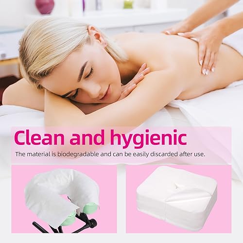 Miniatura 3 de Fundas desechables para cuna facial, 500 unidades, de grado médico, lujosas, suaves no tejidas para mesa de masaje y silla, fundas desechables para