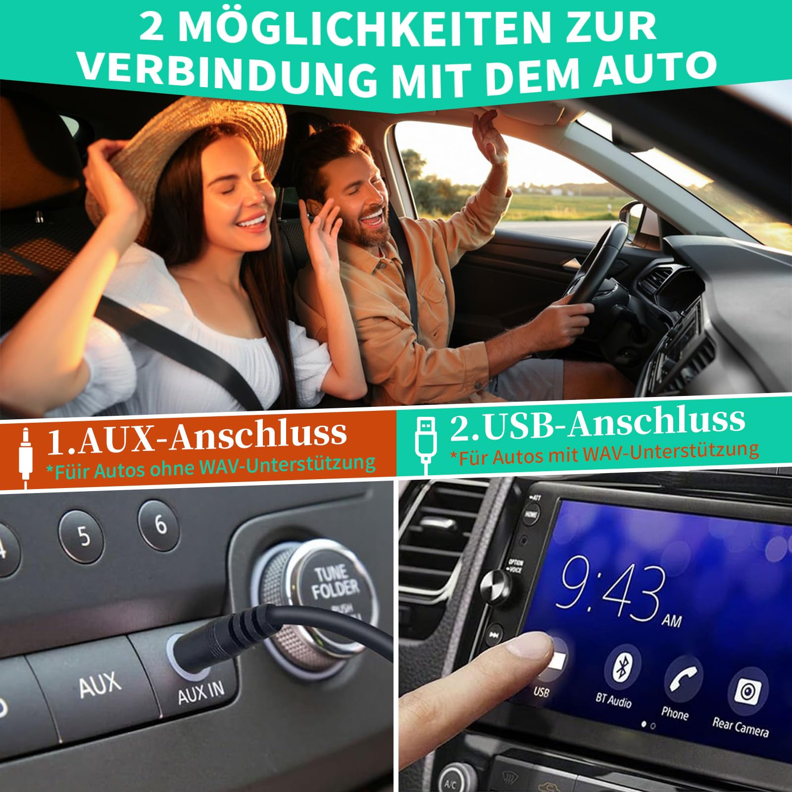 samochodowy odtwarzacz CD z portem USB/AUX, zewnętrzny, uniwersalny odtwarzacz CD z pilotem zdalnego sterowania, do samochodów osobowych, ciężarowych, laptopów, komputerów, telewizorów, napędu