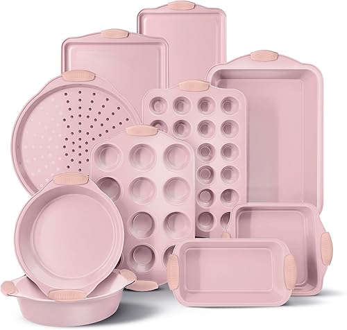 Miniatura 23 de Country Kitchen - Juego de Utensilios para Hornear Apilables Antiadherentes - Duradero, Juego de Horneado de Fácil Desmoldado - 22 Pzas. Incluye