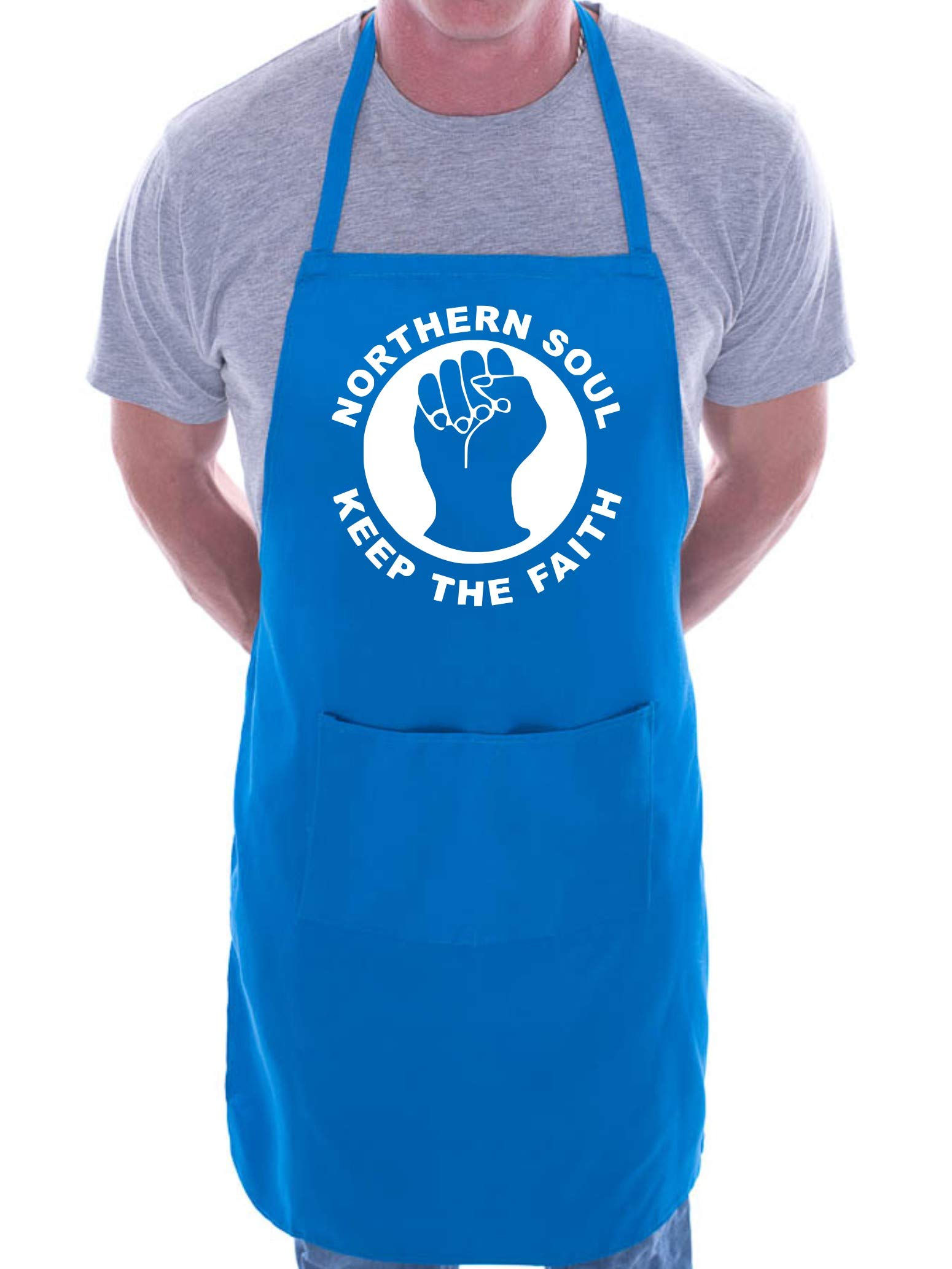 Print4u Men's Blue Northern Soul Music Bbq Cooking Funny Novelty Apron
