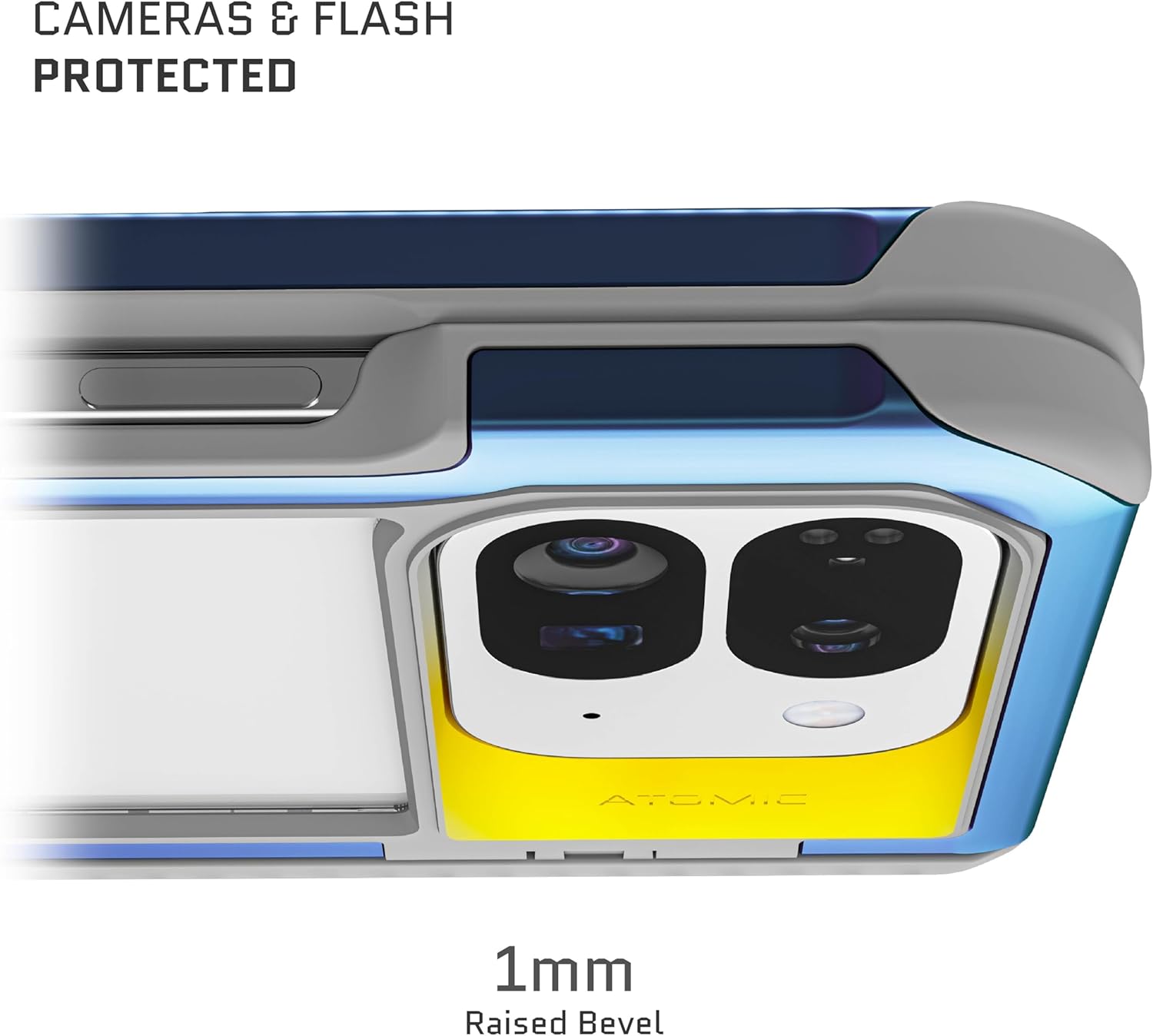 Ghostek Atomic Slim Pixel 9 Pro Fold Case with Built-in Kickstand and Full Hinge Protection Military Grade Metal Protective Phone Cover Designed for 2024 Google Pixel 9 Pro Fold (8") (Prismatic)