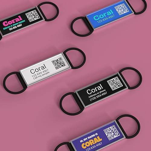 Miniatura 5 de KEKID Etiqueta de perro con código QR, etiquetas de perro personalizadas para mascotas, etiquetas de nombre de perro, etiquetas de identificación de