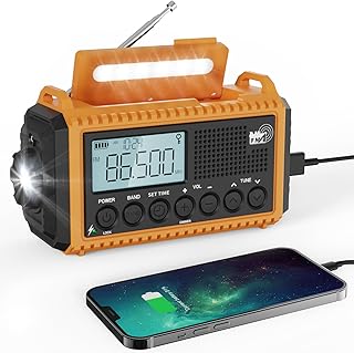 防災ラジオ ソーラー多機能 手回し 懐中電灯 読書ランプ付 SW/AM/FMラジオ (FM周波数76.00Mhz - 108MHz) SOSアラート付き小型 スマホに充電可能な防災ライト 屋外で使えるポータブル式 手回し充電 ソーラー充電 IPX3防水 地震 震災 津波 台風などの緊急対策 アウトドア 防災グッズ 非常用照明器具 日本語取扱説明書付き (黄色い)