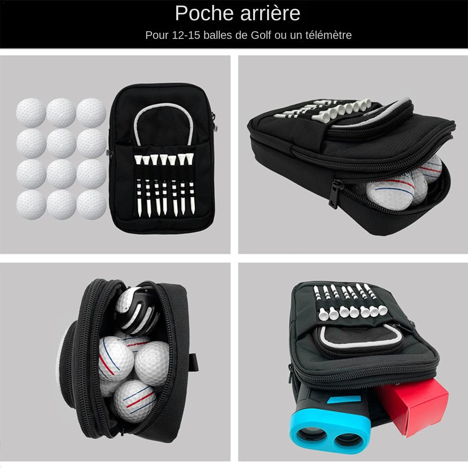 Sac pour balle de golf, pochette pour balle de golf | Organisateur de sac de golf Pochette pour objets de valeur de golf,Pochette pour balle de golf, sac organisateur de tee-shirt de golf, pochette po