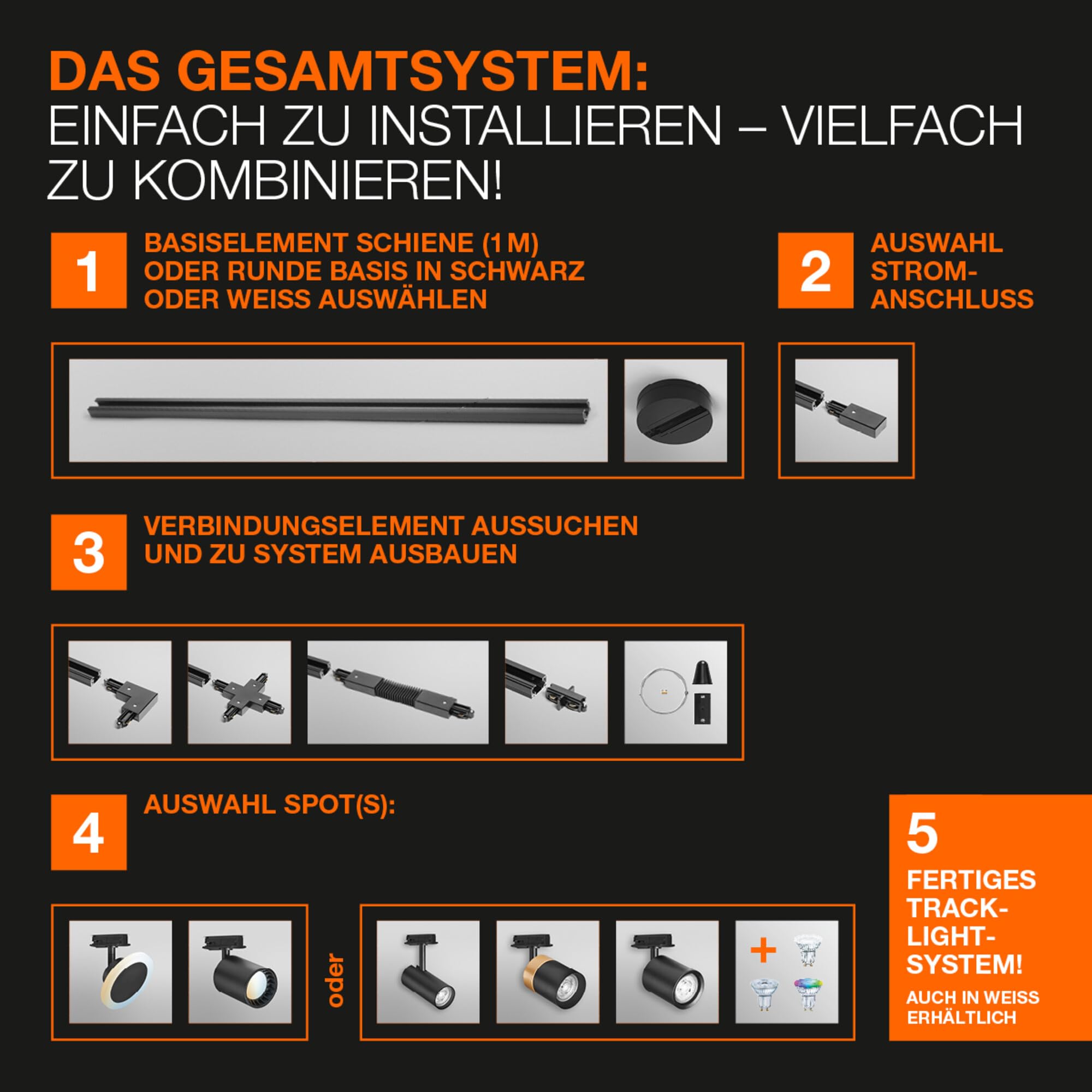 LEDVANCE TRACKLIGHT SPOT D95 55W Grey LED Stromschienen-Spotlight Kaltweiß 95x297mm