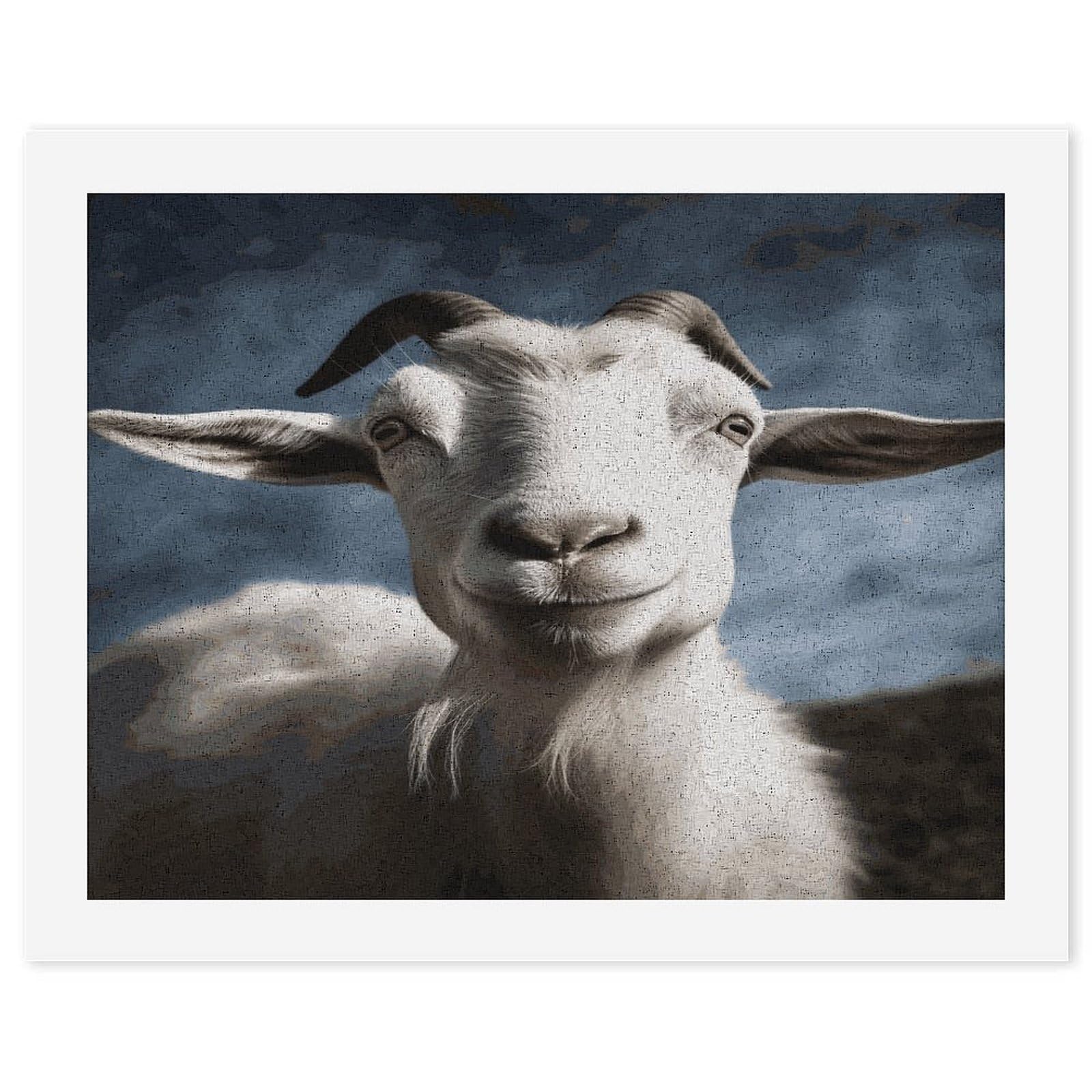 MUSM DIY Digital Painting Goat Paint by Numbers Kit for Adults Canvas Digital Oil Painting Kit for Beginners Easy Paintings by Numbers for Home Wall Decoration