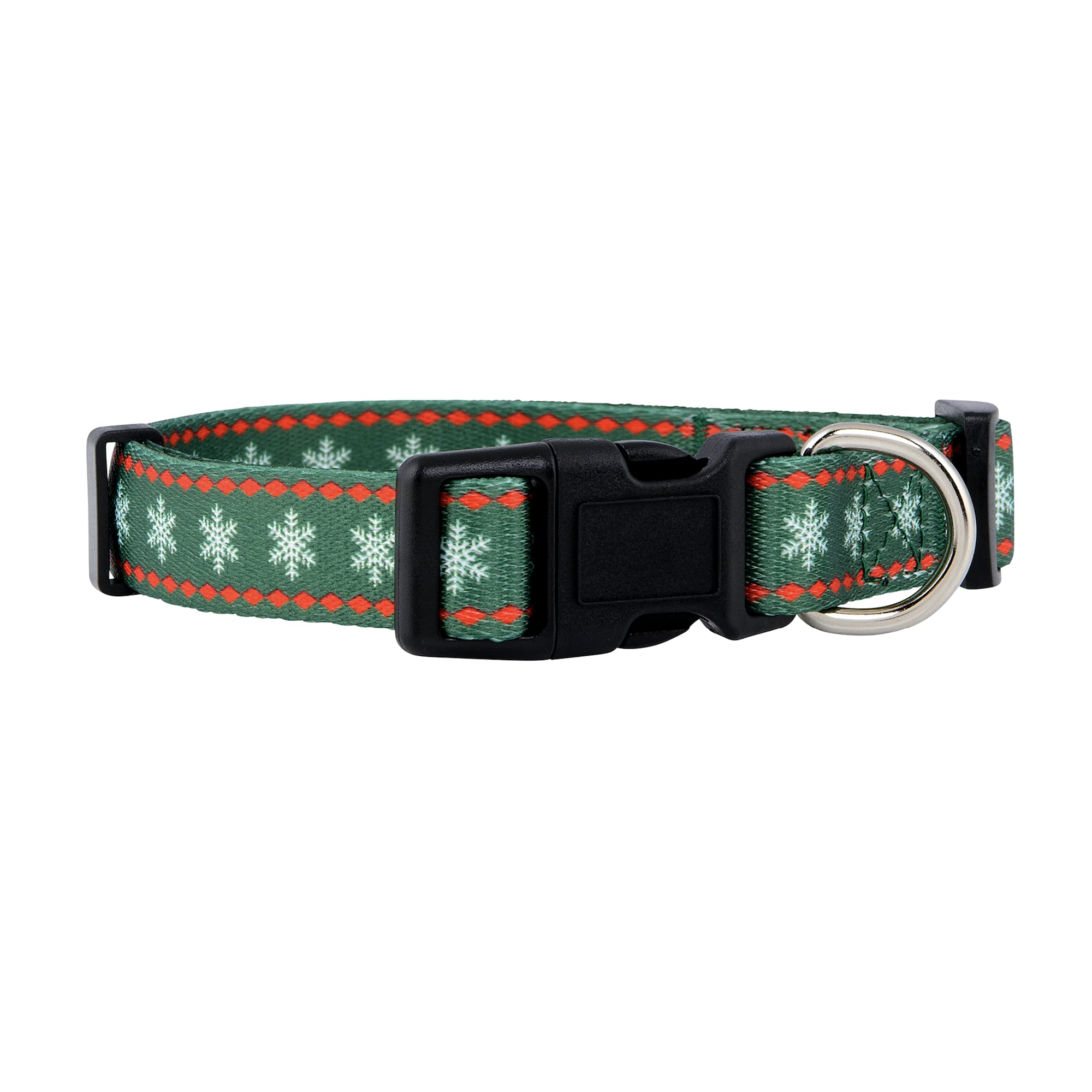 Native Pup Christmas Dog Collar- Winter Holiday Collars for Pets- Xmas Gift for Puppy- Santa, Reindeer, Snowman, Candy Cane, Red Green- Girl Boy-