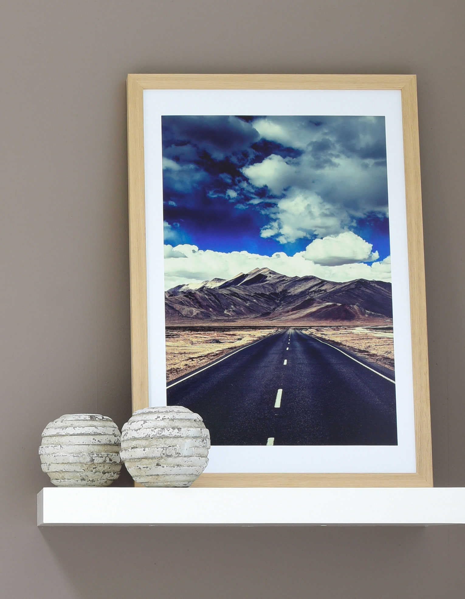 nielsen Holz Bilderrahmen XL, 70 x 100 cm, Hellbraun | Holz Posterrahmen im Hoch- & Querformat zum Aufhängen Hellbraun matt Echtglas