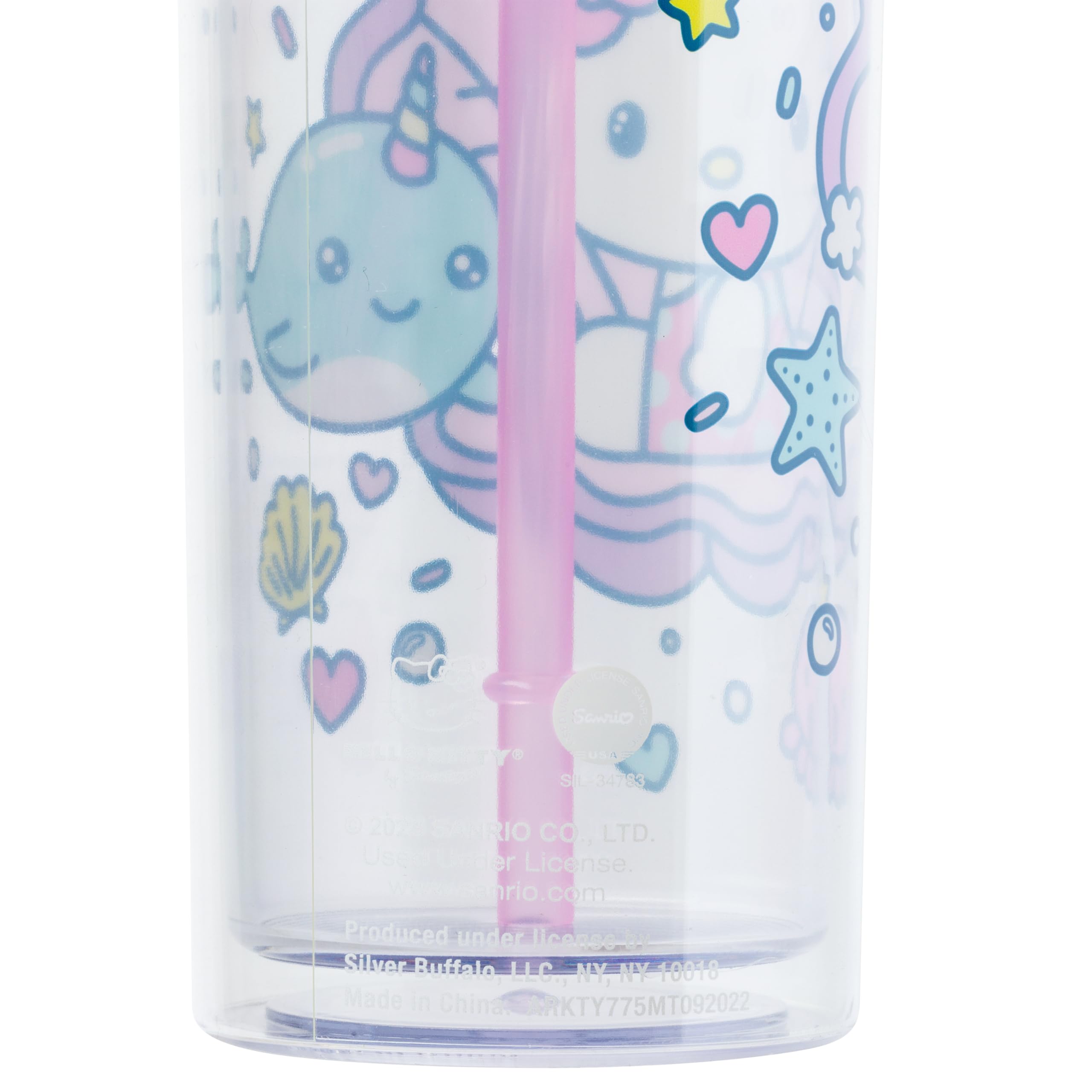 Silver Buffalo Hello Kitty in Clam Hello Trinkbecher, Kunststoff, 590 ml