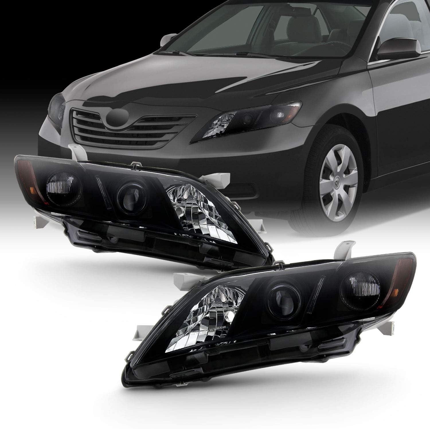 Amazon.com: AKKON - Fits 2007 2008 2009 Toyota Camry [Halogen Type ...