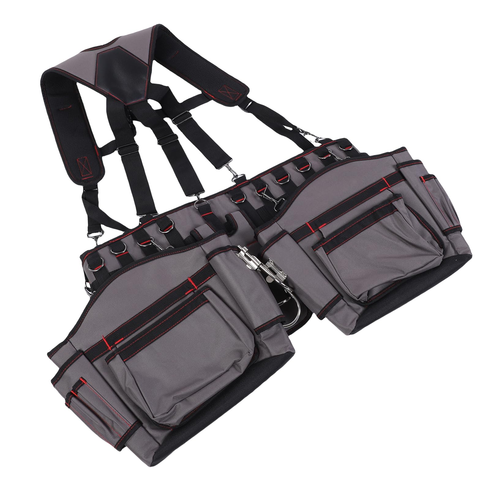AMONIDA Pochette de Ceinture à Outils Magnétique Réglable pour électricien Charpentier |Confortable et Respirant, Résistant, Tissu Oxford, Connexion à 4 Points, Sac de Ceinture de Travail pour la