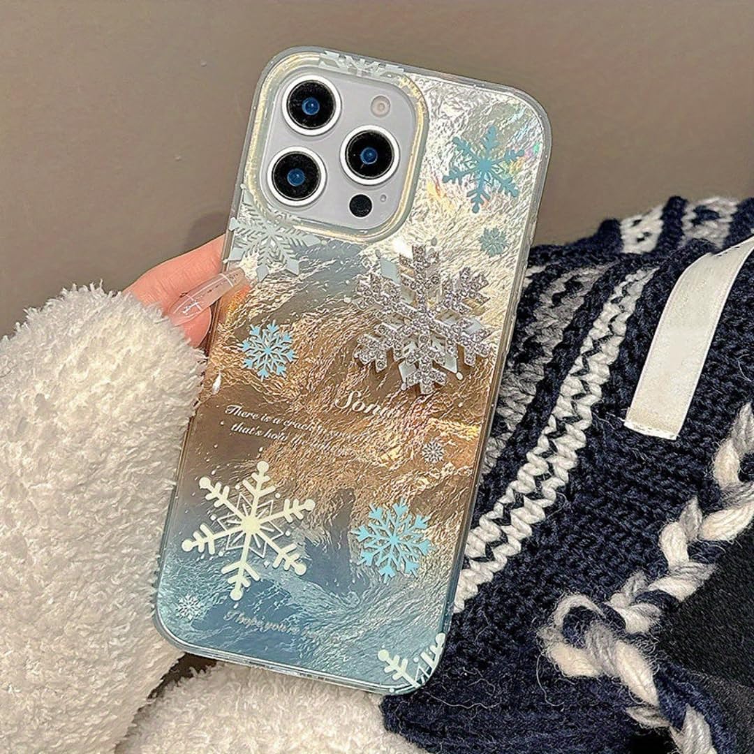 Amazon.co.jp: RNOZX iPhone 8用 スノーフレーク柄 ファー付き