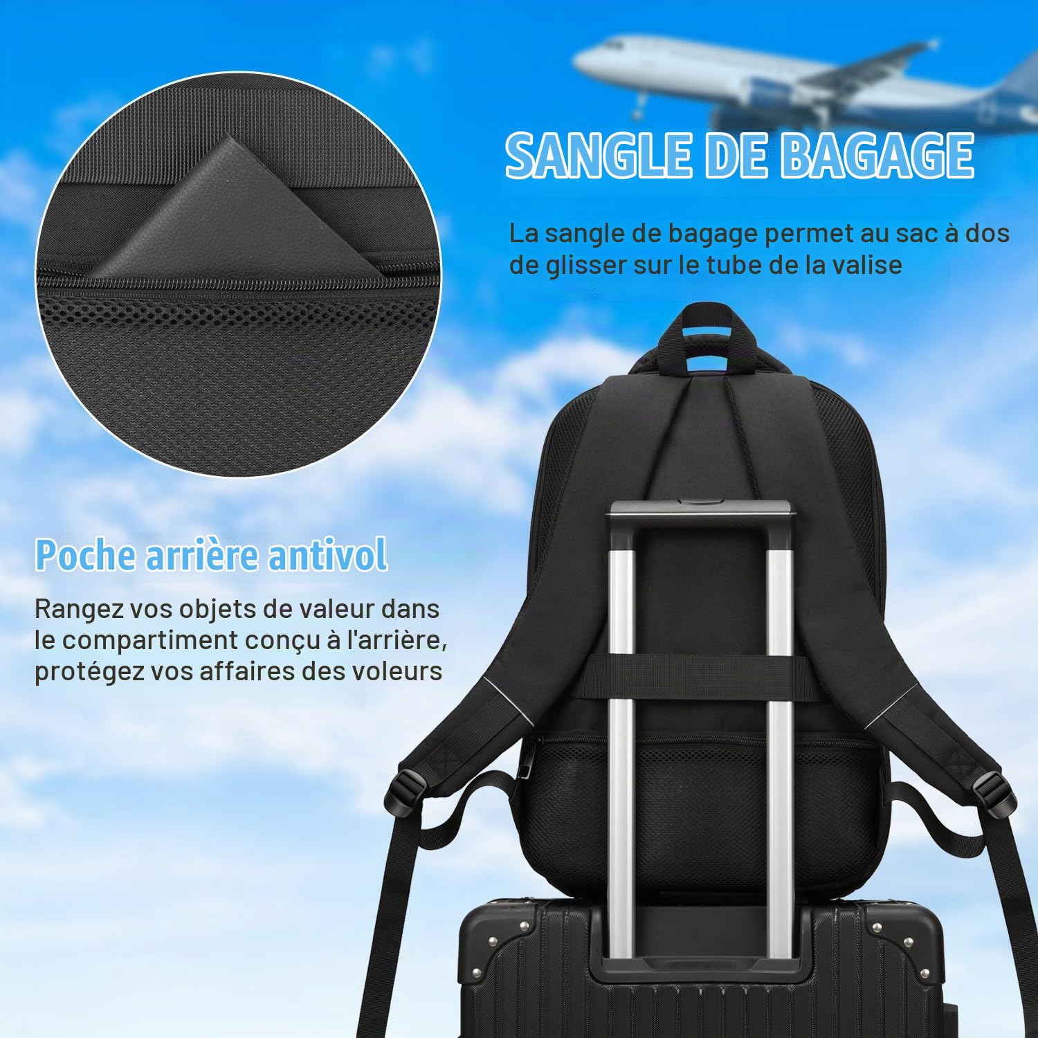 Sac à dos pour ordinateur portable Paude, 43,9 cm, grand cartable pour lycéens et étudiants universitaires, sac à dos noir pour hommes, bureau, affaires, imperméable