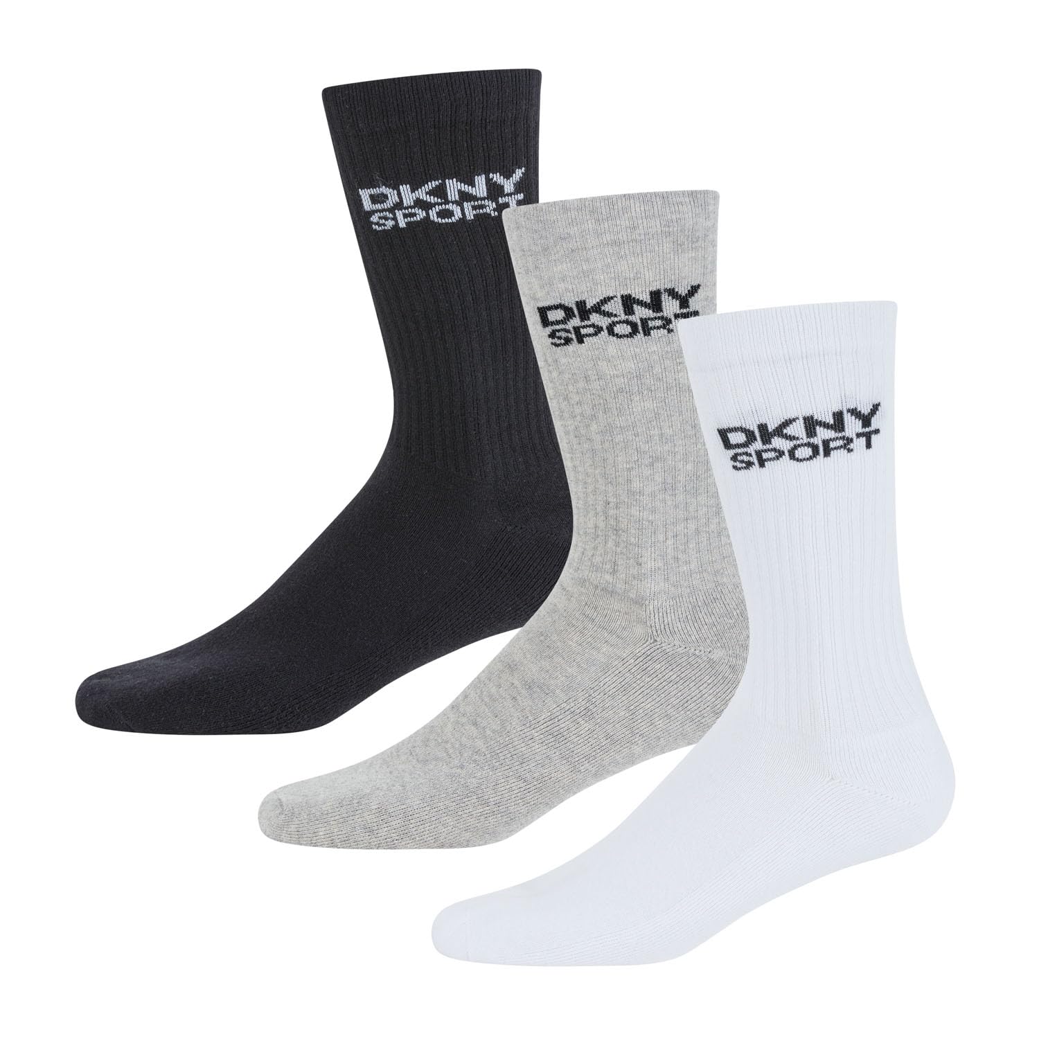 Dkny Men's Black/White Grey Radde Socks, 7-11 Uk