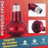 LUCKY HERP Terrárium Melegítő Lámpa 100W Vörös Infravörös Fűtőlámpa 2db Hüllőknek Teknősöknek Szakállas Agámáknak 2