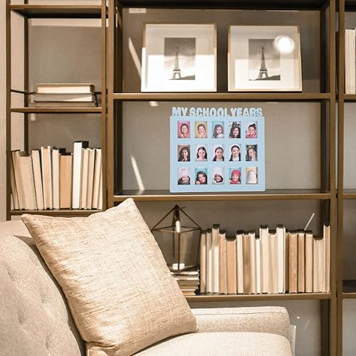 Miniatura 8 de Kisangel Marco de fotos para años escolares, marco de fotos de 1 a 15 años para grabación de crecimiento, marco de fotos de recuerdo de la escuela