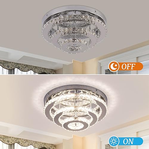 Miniatura 6 de YPQXYHDA Mini lámpara de araña de cristal con forma de gota de lluvia lámpara de techo cuadrada de 4 bombillas para pasillo cocina vestíbulo armario