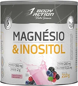 Magnésio e Inositol 210g Sabor Frutas Vermelhas Bodyaction