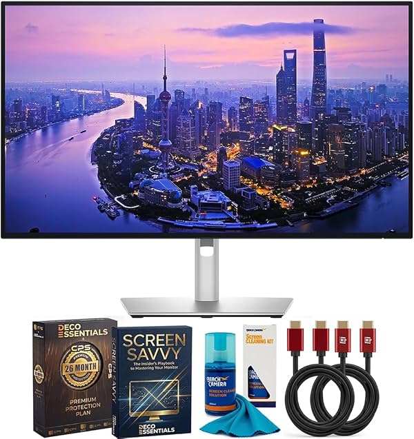 Monitor Dell UltraSharp 27" IPS Black Thunderbolt Hub DELL-U2725QE Paquete | DELL-U2725QE Incluye 2 cables HDMI, Guía del monitor, Limpiador de pantalla y Paquete exclusivo de protección mejorada CPS por 26 meses