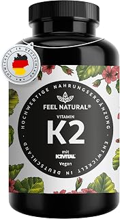 Vitamin K2 MK7-365 Kapseln - 200µg je Kapsel - Spitzenrohstoff K2VITAL® mit 99,7% All-Trans-MK7 - Hochdosiert, vegan, ohne Zusätze wie Magnesiumstearat - laborgeprüft, in Deutschland produziert